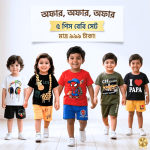 Kids T-Shirt Set Comfortable and stylish kids T-shirt set made from soft, breathable fabric. Perfect for daily wear, playtime, and casual outings with long-lasting quality.
